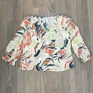 Madewell V-neck Printed Blouse